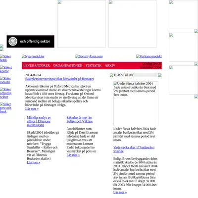 SecurityUser startsida 2004