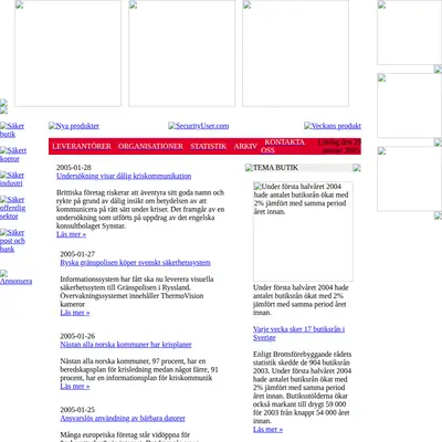 SecurityUser startsida 2005