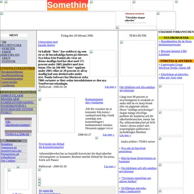 SecurityUser startsida 2006