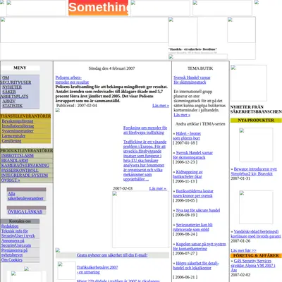 SecurityUser startsida 2007