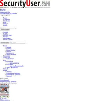 SecurityUser startsida 2019