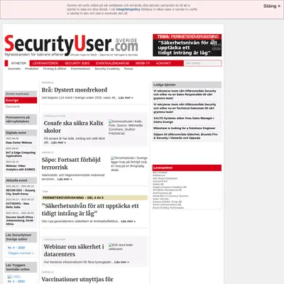 SecurityUser startsida 2021
