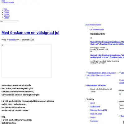 www.seglorasmedja.se startsida 2014