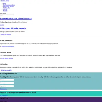 www.seglorasmedja.se startsida 2017