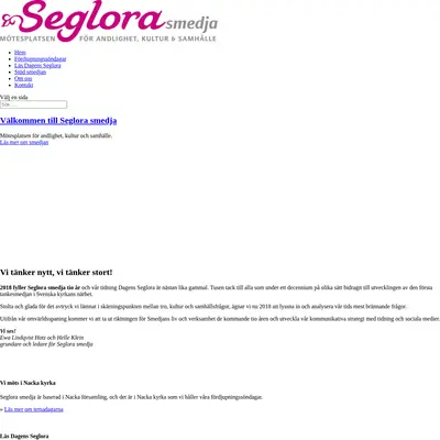www.seglorasmedja.se startsida 2019