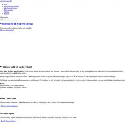 www.seglorasmedja.se startsida 2025