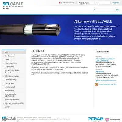 www.selcable.se startsida 2015
