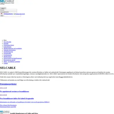 www.selcable.se startsida 2016