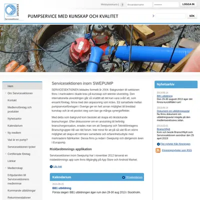www.servicesektionen.se startsida 2013