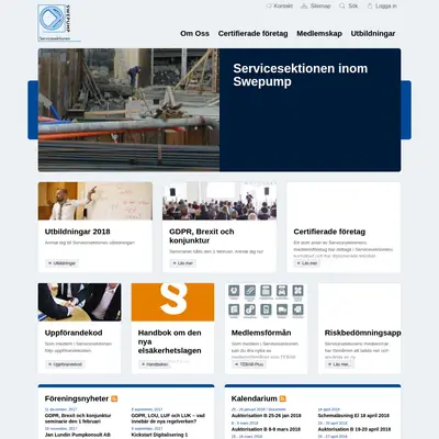 www.servicesektionen.se startsida 2018