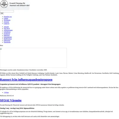 SFAI-tidningen startsida 2010