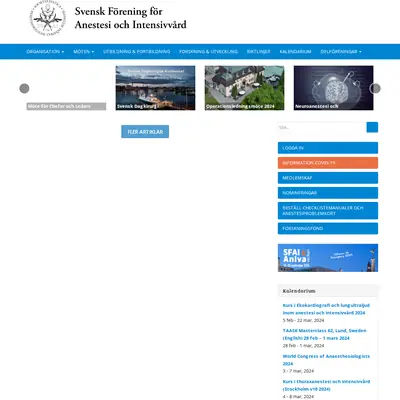 SFAI-tidningen startsida 2024