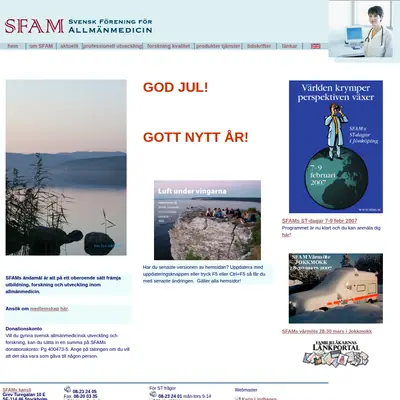 AllmänMedicin (Tidskrift för Svensk förening för allmänmedicin) startsida 2007