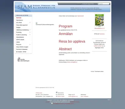 AllmänMedicin (Tidskrift för Svensk förening för allmänmedicin) startsida 2010