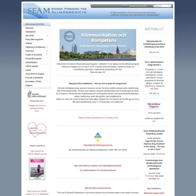 AllmänMedicin (Tidskrift för Svensk förening för allmänmedicin) startsida 2014