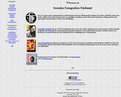 Fotografisk Tidskrift startsida 1998