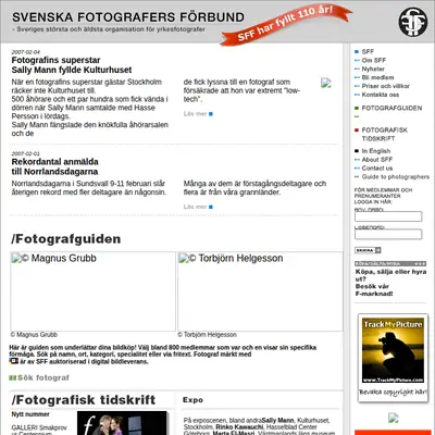 Fotografisk Tidskrift startsida 2007