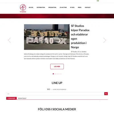 sfstudios.se startsida 2019