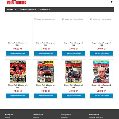 Bilsport Rally & Racing startsida 2023