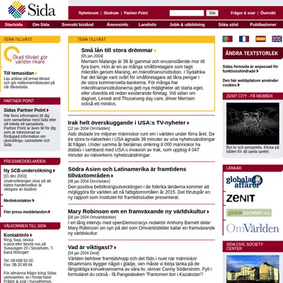 SiDa:n startsida 2004