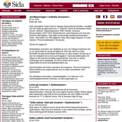 SiDa:n startsida 2005