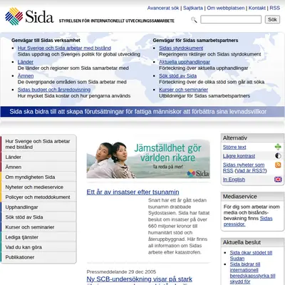 SiDa:n startsida 2006