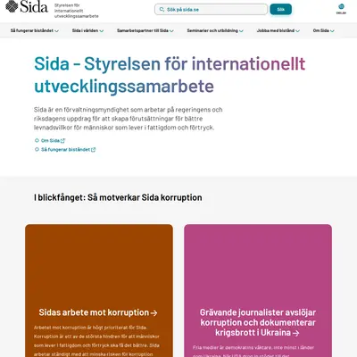 SiDa:n startsida 2026