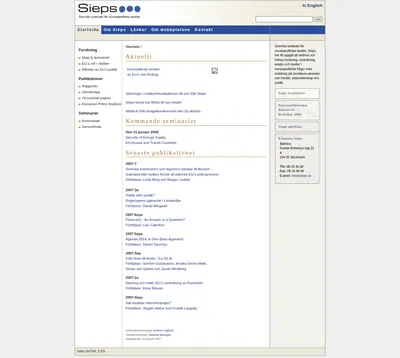 Sieps startsida 2008