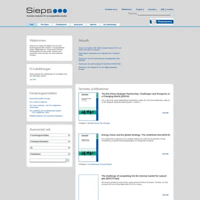 Sieps startsida 2016