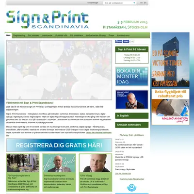 Sign&Print startsida 2014