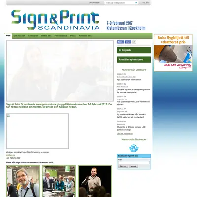 Sign&Print startsida 2016