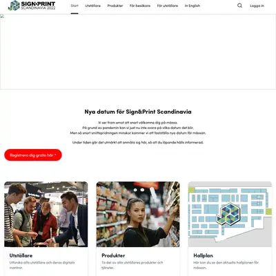 Sign&Print startsida 2022