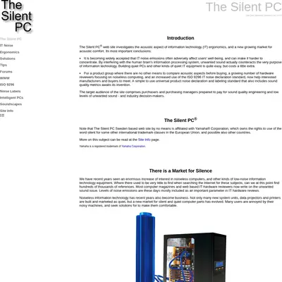 silent.se startsida 2007