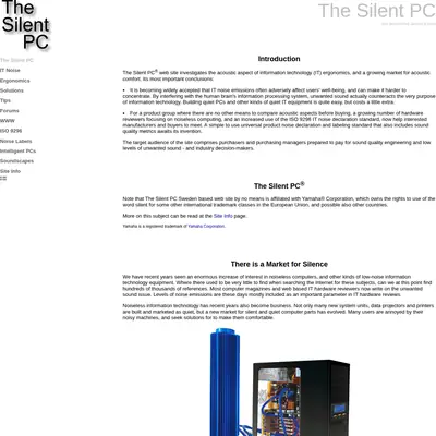 silent.se startsida 2009