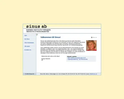 SINUS startsida 2007