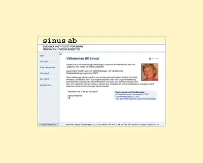 SINUS startsida 2009