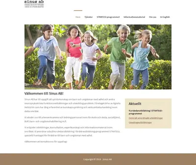 SINUS startsida 2019