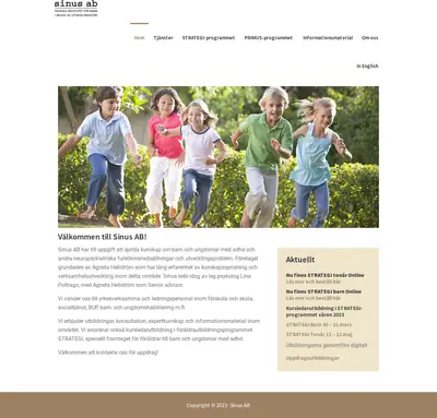 SINUS startsida 2023