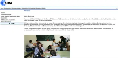 SIRA BLADET startsida 2005