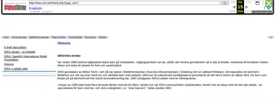 SIRA BLADET startsida 2006