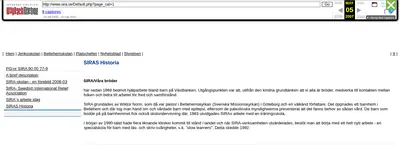 SIRA BLADET startsida 2007