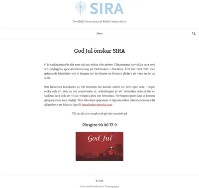 SIRA BLADET startsida 2016