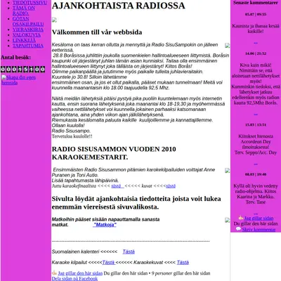 Radio sisusampo startsida 2010
