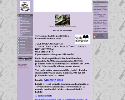 Radio sisusampo startsida 2016