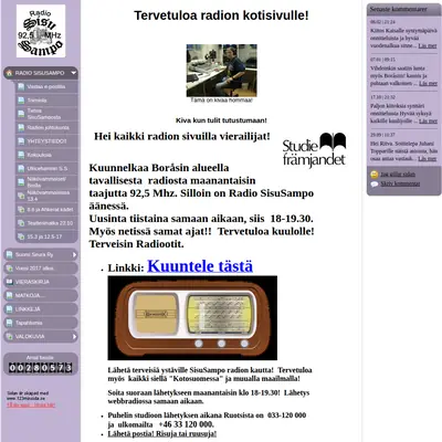 Radio sisusampo startsida 2017