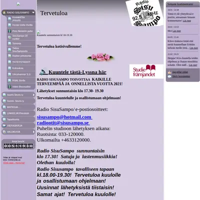 Radio sisusampo startsida 2021