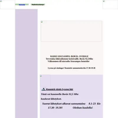 Radio sisusampo startsida 2023