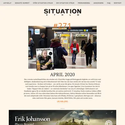 SITUATION STHLM startsida 2020