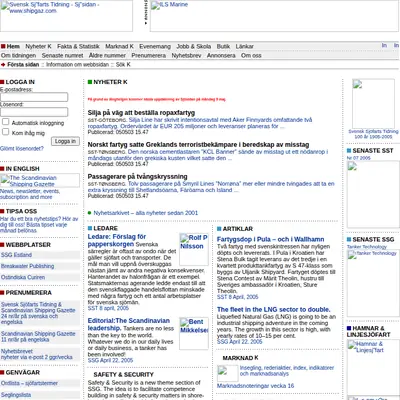 www.sjofartstidningen.se startsida 2005