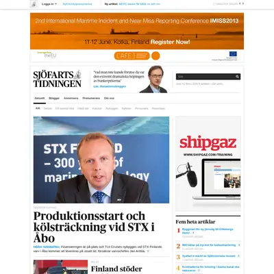 www.sjofartstidningen.se startsida 2013